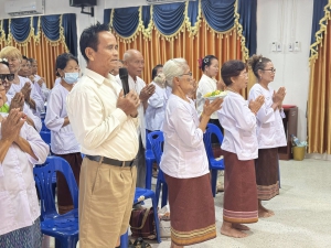 วันที่ 25 เมษายน 25658 กิจกรรมโรงเรียนผู้สูงอายุ องค์การบริหารส่วนตำบลโพนงาม รุ่นที่ 5/2568 สัปดาห์ที่ 5 เล่นเกม ออกกำลังกายเสริมทักษะและการเคลื่อนไหวทางด้านร่างกาย